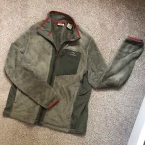 Like New LL Bean Cozy Green Zip-Up Sweater